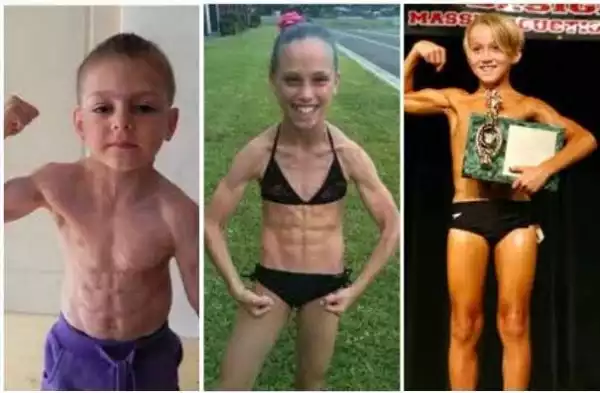 Photos Of Children Who Are Body Builders, Rocking Their Packs (Photos)
